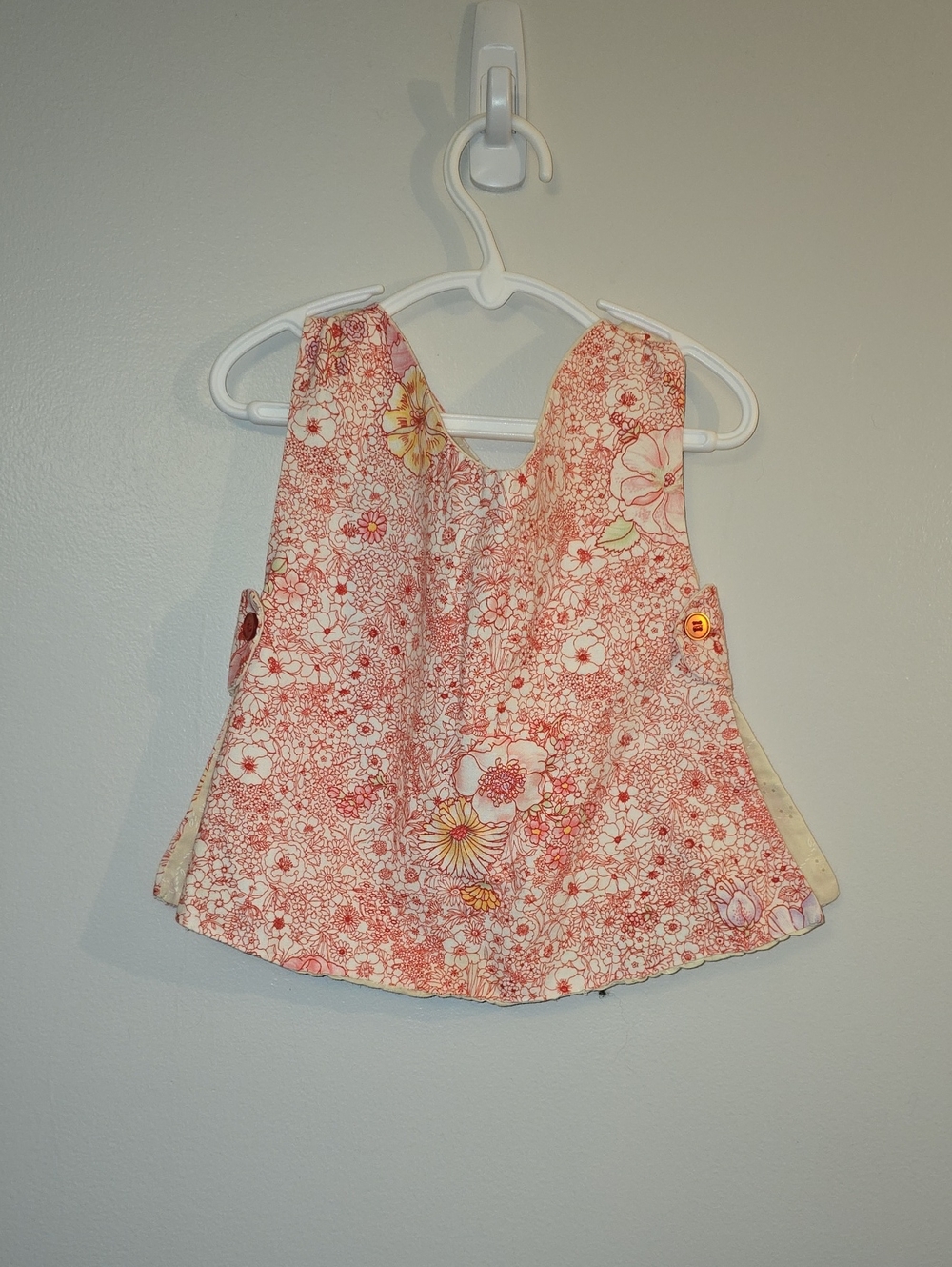 Floral Pink Girls' Homemade Floral Casual Sundress
